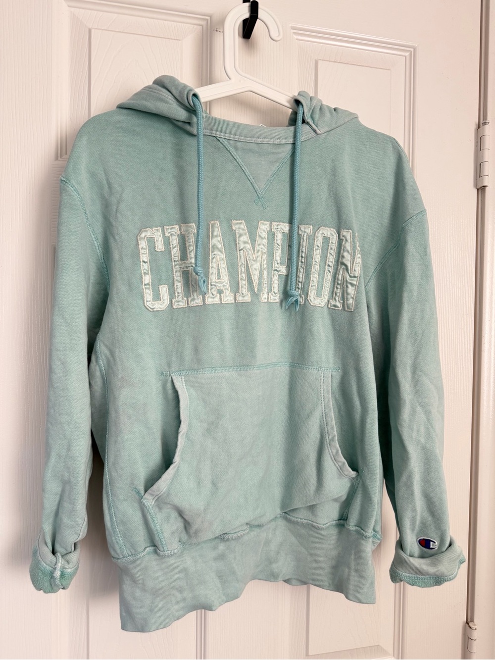 Champion Mint Green Crewneck Hoodie Pullover
